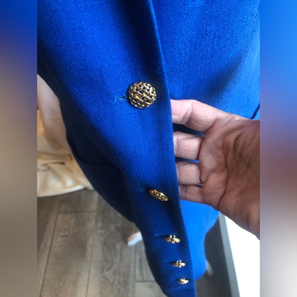 Vintage Kasper ASL Dress Size 14 Royal Blue - Picture 5 of 8